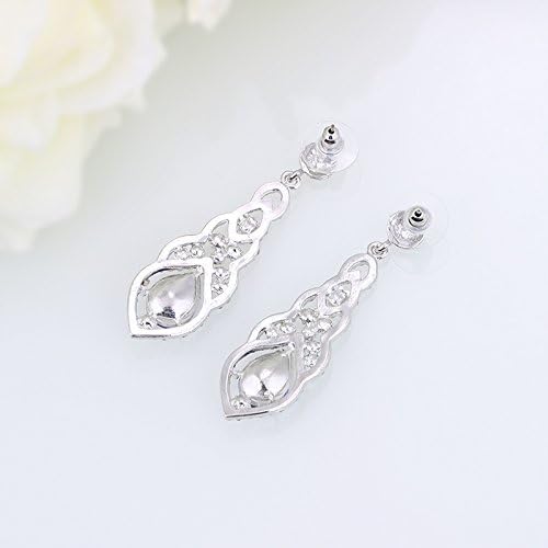 ONE PAIR: Crystal Multi Gold/Silver Rhinestone Chandelier Wedding Bridal Dangle Earrings