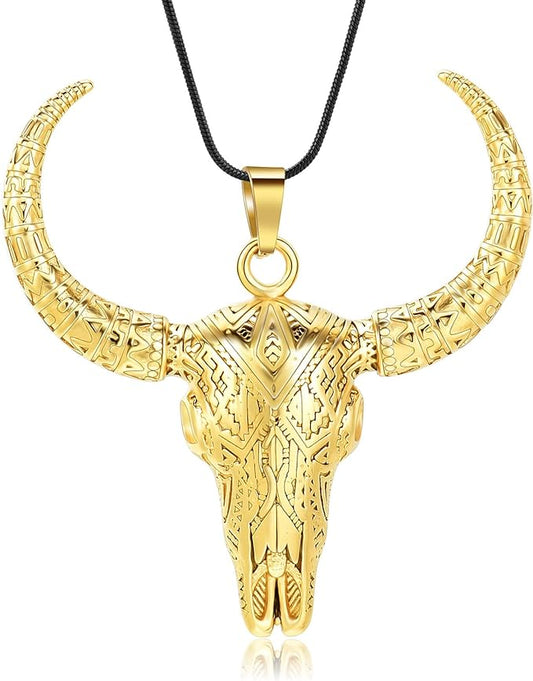 ONE:  Bull Skull Necklace Jewelry.