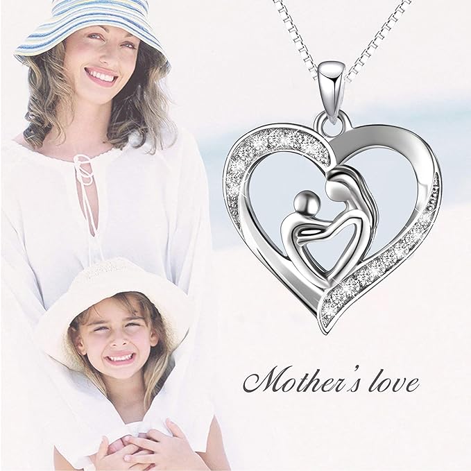 ONE:  Love Heart Pendant Necklace Style: Mother's Love