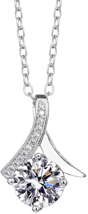 ONE :💎 Pendant MOISSANITE DIAMOND Knot Necklace, with 18 Inch Silver Chain)