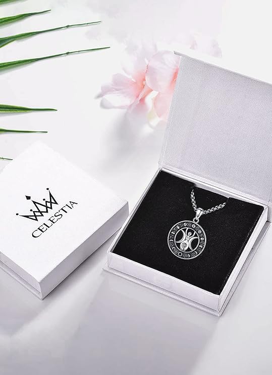 ONE :💎The Triple Moon Goddess Symbol Pendant Necklace Fine Jewelry 💎