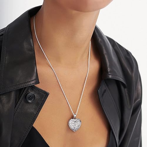 ONE: 💓Silver Heart Clear Quartz Crystal  Necklace 925 Sterling Silver Necklace