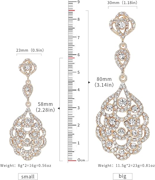ONE PAIR: Crystal Multi Gold/Silver Rhinestone Chandelier Wedding Bridal Dangle Earrings