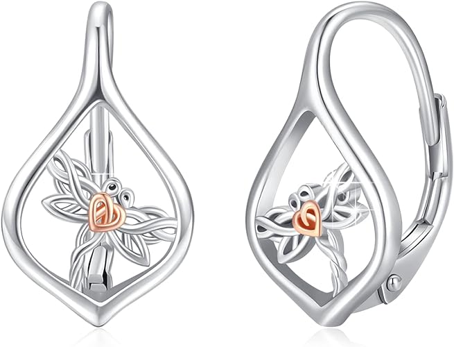 ONE: Style: Dragonfly Lever back Earrings Earring 925 Sterling Silver