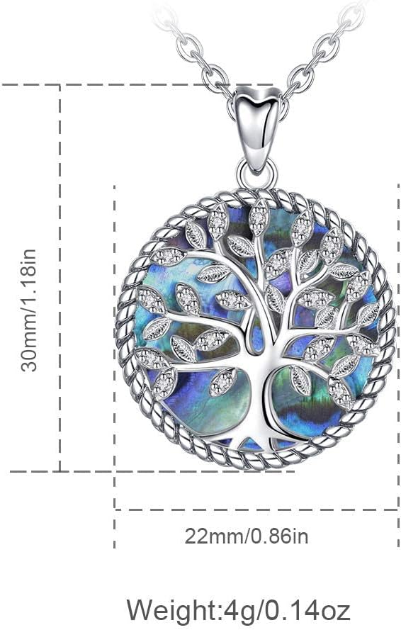ONE :💎Tree Abalone Shell  Pendant Necklace Fine Jewelry 💎