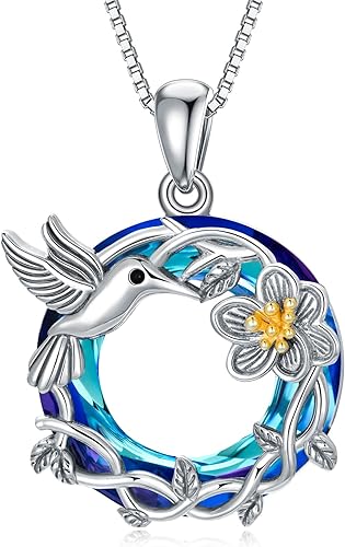 ONE :💎Hummingbirds Pendant Necklace Fine Jewelry 💎