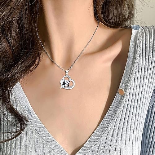 ONE: Love Heart Pendant Necklace Style: Mama Panda Bear