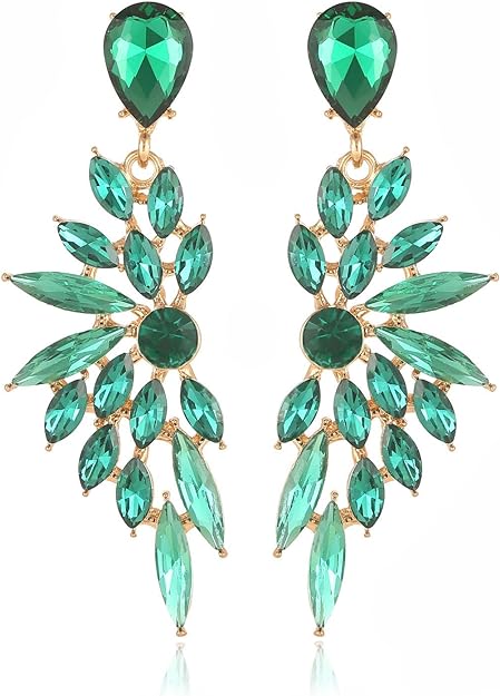 ONE PAIR: Crystal Multi Teardrop Cluster Chandelier Dangle Earrings Rhinestone