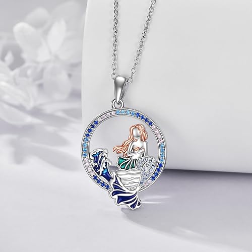 ONE :💎Mermaid Pendant Necklace Fine Jewelry 💎