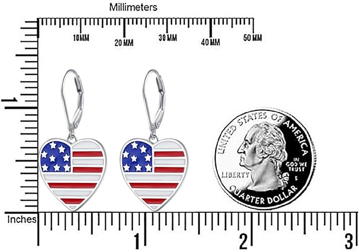 ONE: Style: FLAG LEVER BACK Earrings 925 Sterling Silver