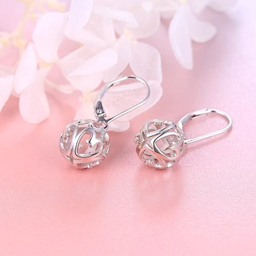 ONE:  Style: HEART DROP Dangle Earrings 925 Sterling Silver