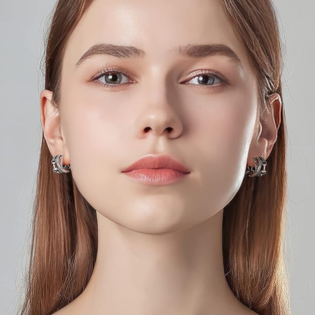 ONE PAIR:   Crystal Stud Multi Gold/Silver  Dangle Earrings