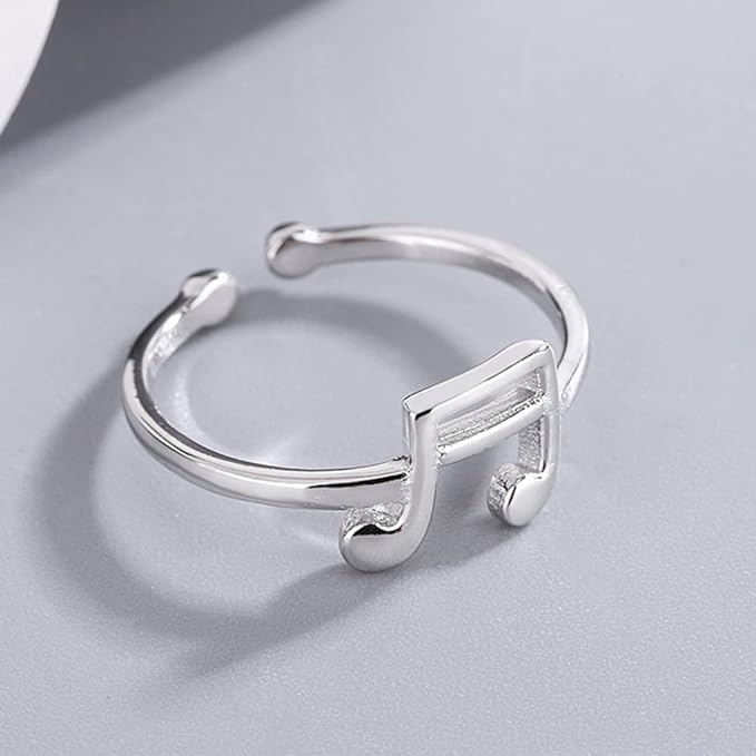 0NE: 925 Sterling Silver High Quality Ring Music Jewelry