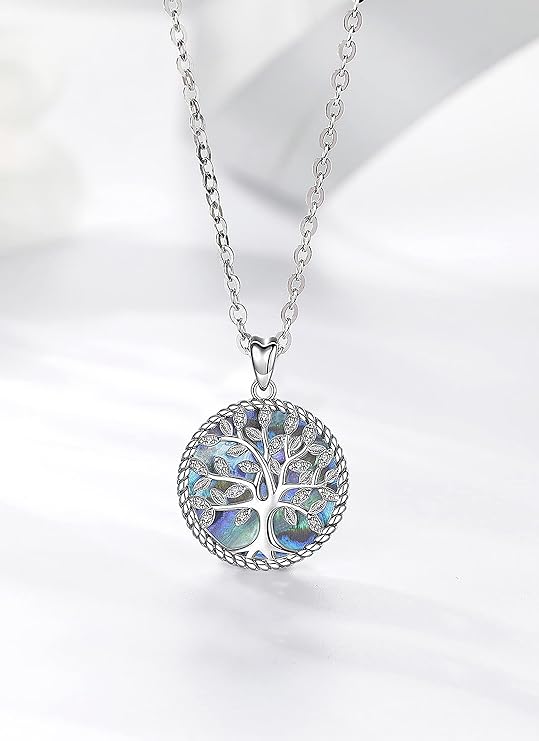 ONE :💎Tree Abalone Shell  Pendant Necklace Fine Jewelry 💎