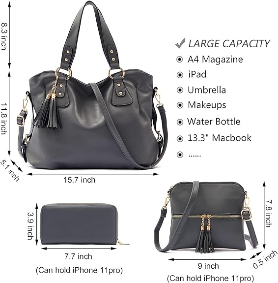 Women Fashion Handbag Tote Bag Shoulder Bag Top Handle Satchel Purse