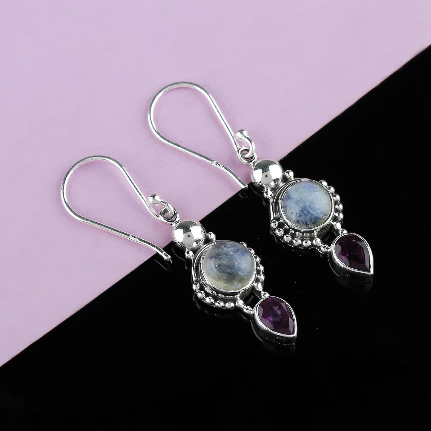 ONE: Natural Moonstone & Amethyst