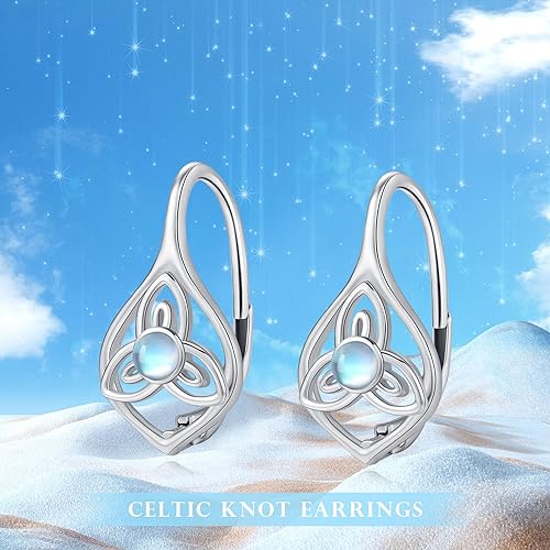 ONE:  Exquisite Earrings Color: Moonstone Dangle Earrings 925 Sterling Silver