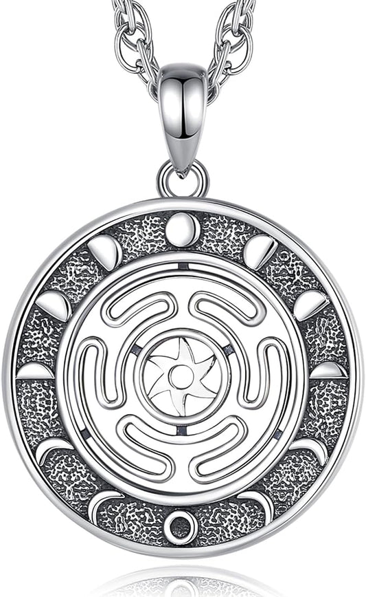 ONE :💎Hecate Wheel Symbolism Pendant Necklace Fine Jewelry 💎