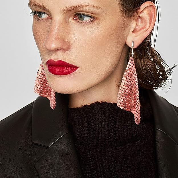 ONE PAIR: Crystal Multi Gold/Silver Rhinestone Chandelier Wedding Bridal Dangle Earrings