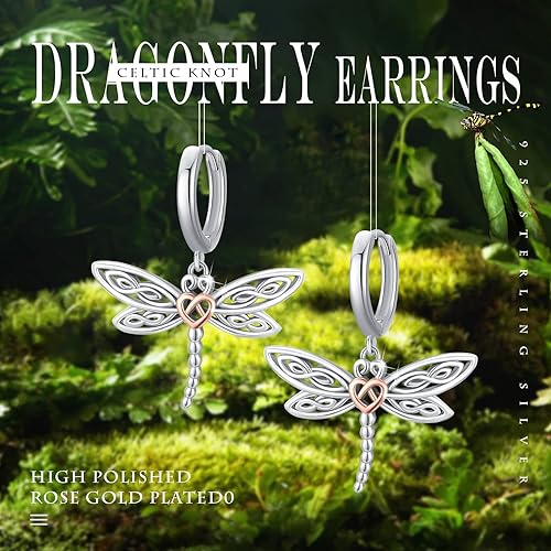 ONE: Style: Dragonfly HOOP Earring Earring 925 Sterling Silver