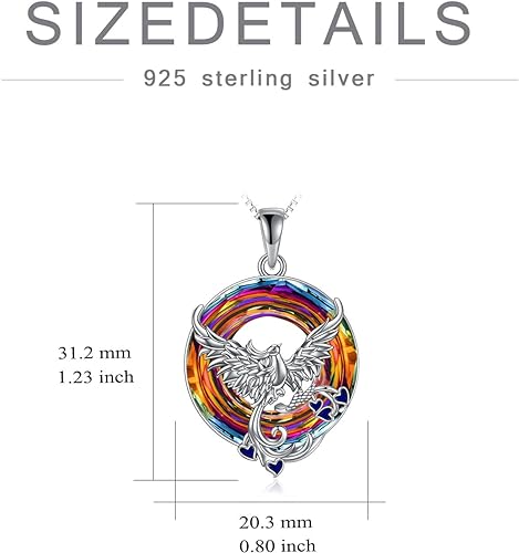 ONE :💎Style: Phoenix-Volcanic Crystal Pendant Necklace Fine Jewelry 💎