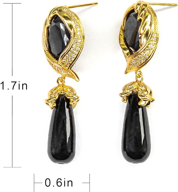 ONE PAIR: Crystal Multi Gold/Silver  Dangle Earrings  Statement Jewelry