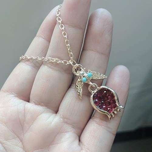 ONE:  Package:1 Pair Earring and 1 Piece Necklace The Pomegranate Jewelry set.