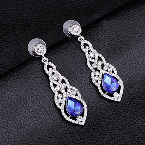 ONE PAIR: Crystal Multi Gold/Silver Rhinestone Chandelier Wedding Bridal Dangle Earrings