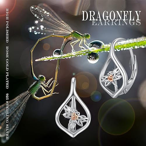 ONE: Style: Dragonfly Lever back Earrings Earring 925 Sterling Silver