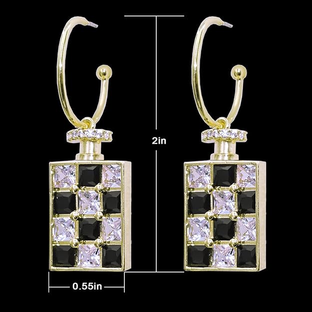 ONE PAIR: Crystal Multi Gold/Silver  Dangle Earrings  Statement Jewelry