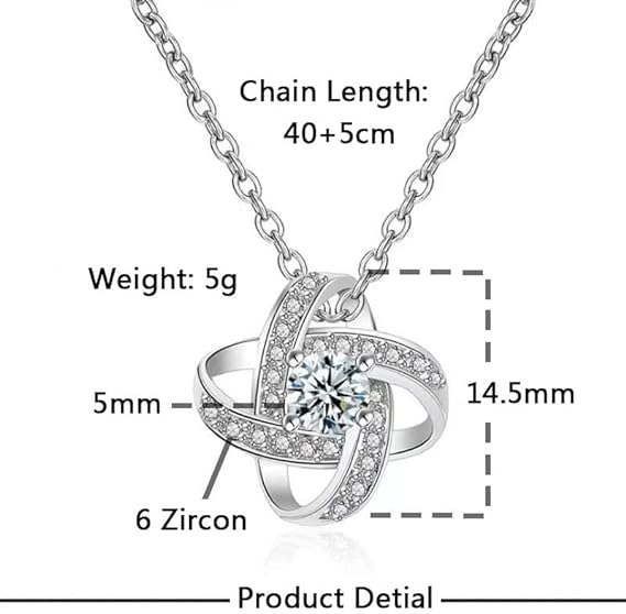 ONE :💎 Pendant MOISSANITE DIAMOND CLOVER Necklace, with 18 Inch Silver Chain)