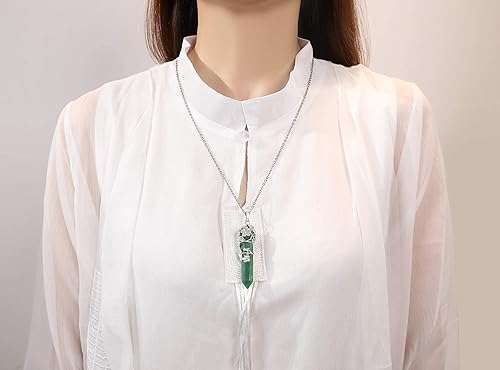 ONE :💎DAINTY FLOWER ROSE Green Aventurine Gemstone NECKLACE Fine Jewelry 💎
