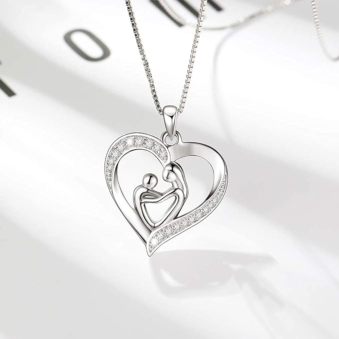 ONE:  Love Heart Pendant Necklace Style: Mother's Love