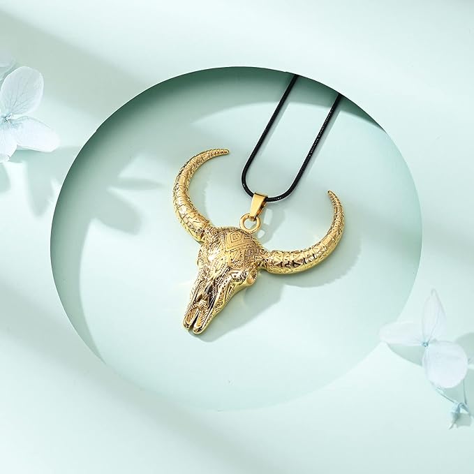 ONE:  Bull Skull Necklace Jewelry.