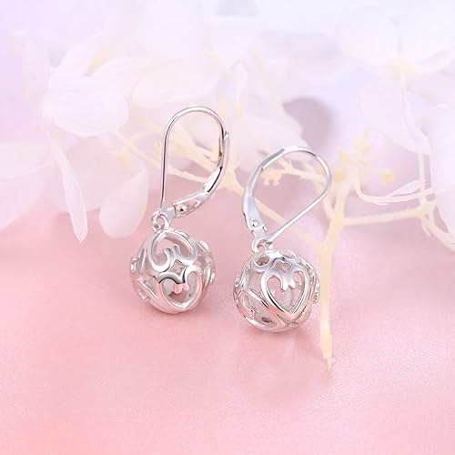 ONE:  Style: HEART DROP Dangle Earrings 925 Sterling Silver