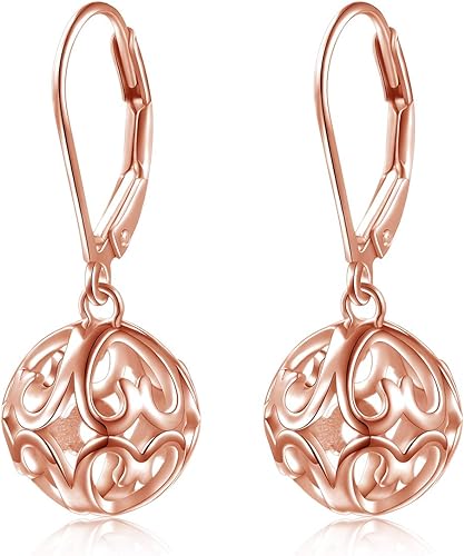 ONE:  Style: HEART DROP ROSE GOLD Dangle Earrings 925 Sterling Silver