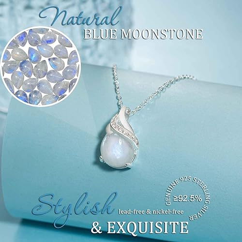 ONE: HOPE LOVE SHINE New Beginnings Rainbow Moonstone 925 Sterling Silver Necklace