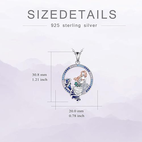 ONE :💎Mermaid Pendant Necklace Fine Jewelry 💎