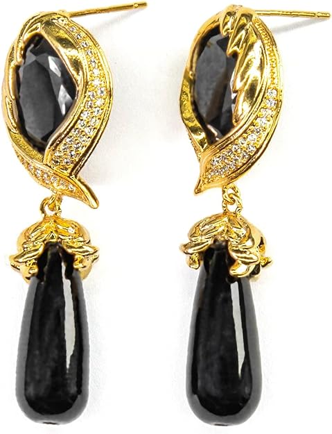 ONE PAIR: Crystal Multi Gold/Silver  Dangle Earrings  Statement Jewelry