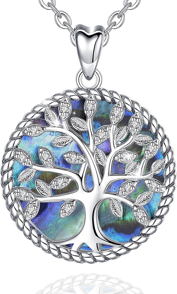 ONE :💎Tree Abalone Shell  Pendant Necklace Fine Jewelry 💎