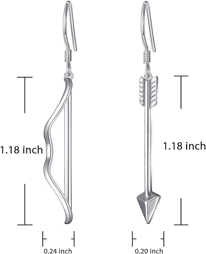 ONE: Style: BOW & ARROW HOOK Earrings Earring 925 Sterling Silver