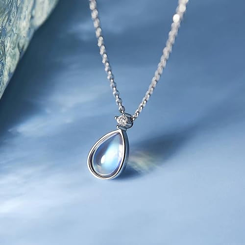 ONE: HOPE LOVE SHINE New Beginnings Rainbow Moonstone 925 Sterling Silver Necklace