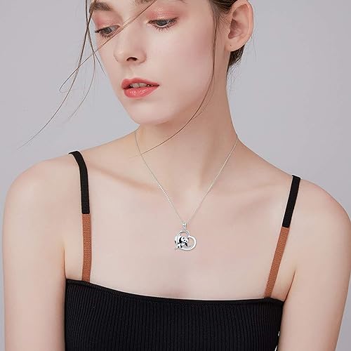 ONE: Love Heart Pendant Necklace Style: Mama Panda Bear
