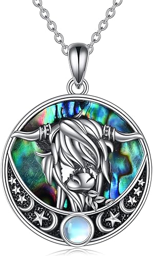 ONE :💎Highland Cow Pendant Necklace Fine Jewelry 💎