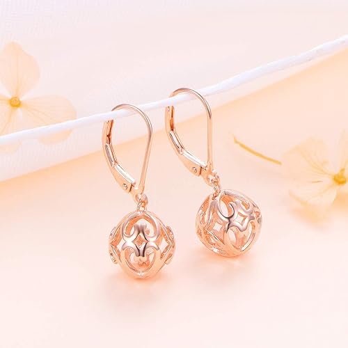 ONE:  Style: HEART DROP ROSE GOLD Dangle Earrings 925 Sterling Silver