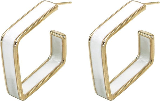 ONE PAIR:   Crystal Multi Gold/Silver  Dangle Earrings