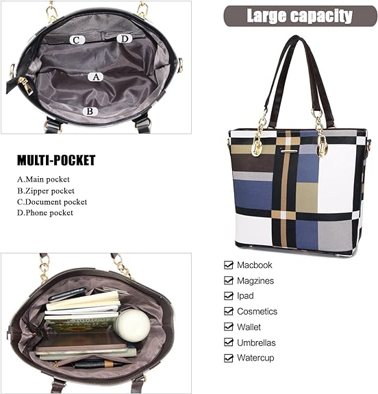Women Fashion Handbag Tote Bag Shoulder Bag Top Handle Satchel Purse