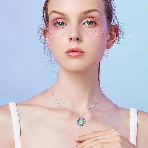 ONE :💎Style: Pentagram Star Amulet Moonstone Pendant Necklace Fine Jewelry 💎