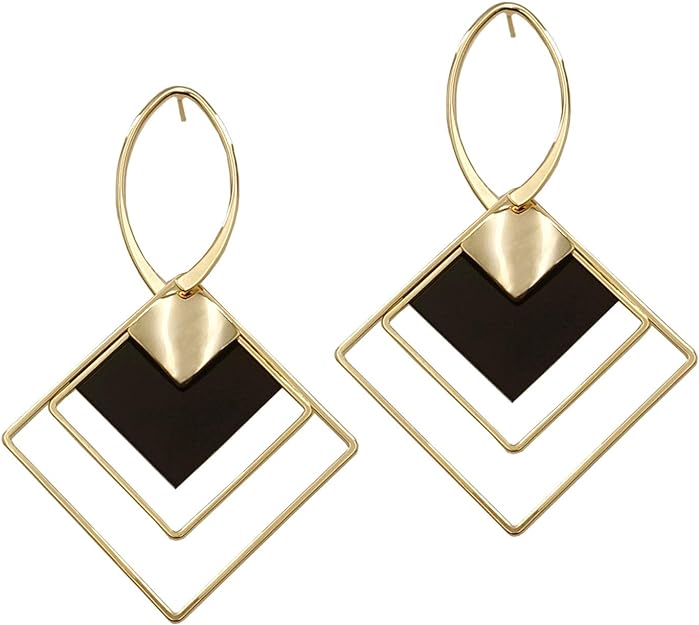 ONE PAIR: Crystal Multi Gold/Silver  Dangle Earrings  Statement Jewelry