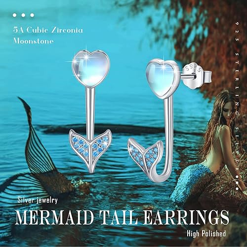 ONE:  Exquisite  HEART Color: MOONSTONE  Earrings 925 Sterling Silver